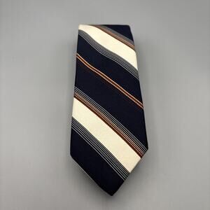 Vintage Wemlon by Wembley Stripped Men's Tie Blue